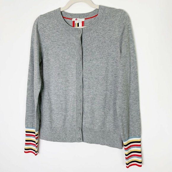Boden Rainbow Stripe Cardigan Sweater Size Small - Picture 5 of 12